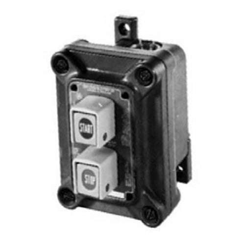 Pushbutton Control Station, 1-Gang 2-Circuit Dead End, Series: N1, 600 VAC, 10 A, 2NO-2NC, Momentary Contact Mode, Start/Stop Legend, NEMA 3R/4X/7C/7D/12, Surface Mount, Thermoplastic, Neutral, 8 in L x 7 in W x 7 in H