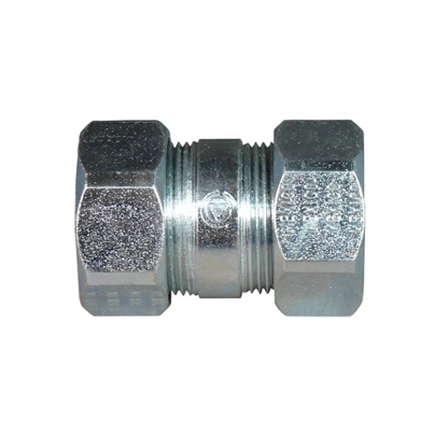 Coupling, 1 inch, Malleable Iron, Zinc Electroplated