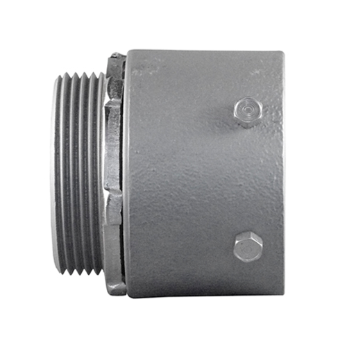 Set Screw Conduit Connector, 3-1/2 inch, Steel/Malleable Iron, Male Threaded