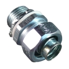 ST Series Straight Liquidtight Connector; 1 Inch, Steel Body, Electro-Plated Zinc, Tapered NPT