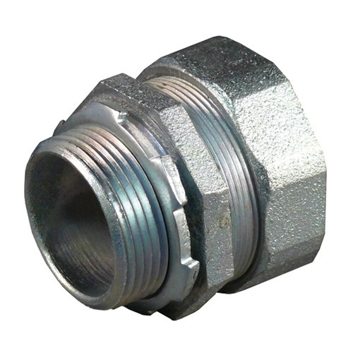 Straight Liquidtight Connector, 1-1/2 inch, Malleable Iron, Zinc Electroplated