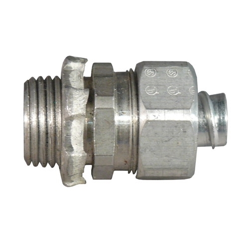 Straight Liquidtight Connector With Plain Throat; 1/2 Inch, Tapered NPT, Aluminum