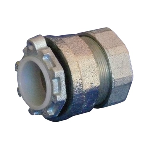 Type STN Malleable Iron Straight Liquidtight Flexible Metal Conduit Connector With Insulated Throat; 4 Inch
