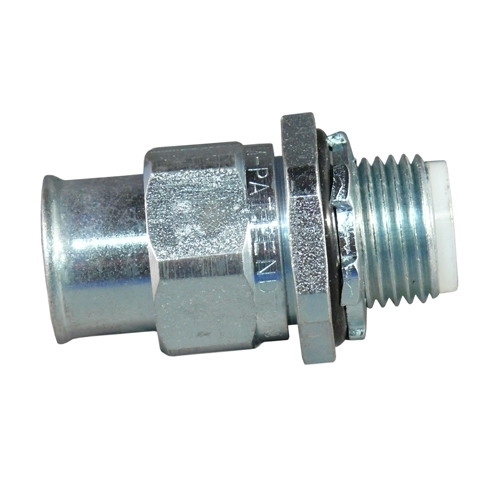 Flexible Non-Metallic Straight Type A Liquidtight Connector, 1/2 inch, Neoprene O-Ring/Nylon Ferrule