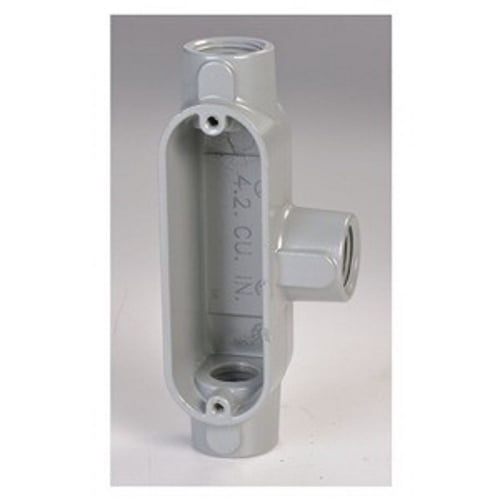 T100T-A Unilets Type T Conduit Outlet Body, Form 85 Form, 11.8 cu-in Capacity, Pressure Cast Aluminum, Epoxy Powder Coated