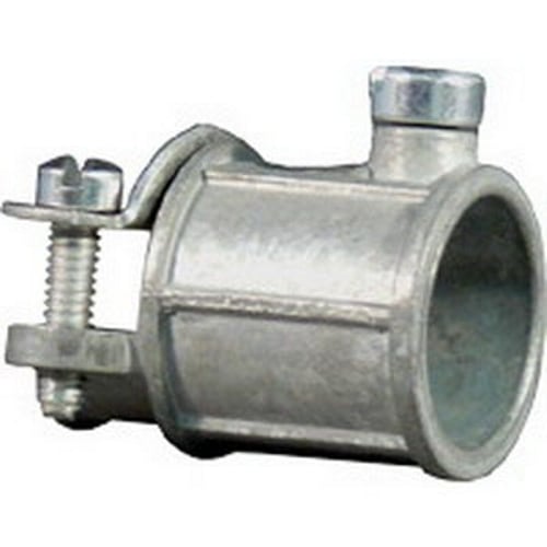 TW-38-50DC Conduit Combination Coupling, 1/2 x 3/8 in, For Use With EMT to Flexible Metal Conduit, Zinc, Zinc Plated