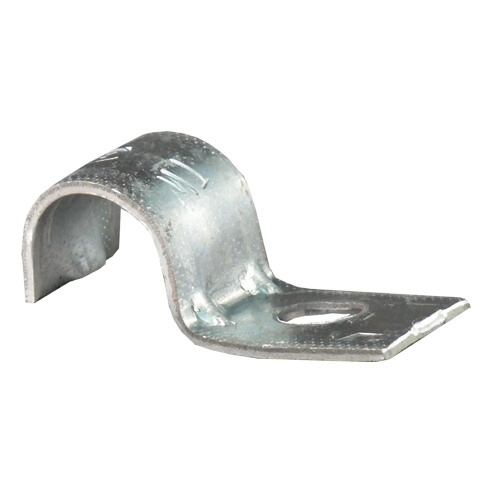 One Hole Conduit Strap; 3/4 Inch, Steel, Zinc-Plated