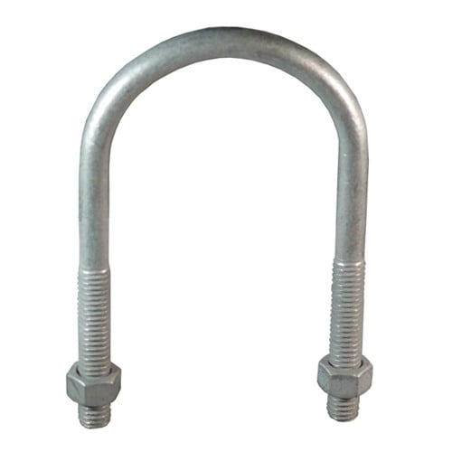 Right Angle Conduit Clamp with Nuts, 1/2 inch, Malleable Iron, Mechanically Galvanized