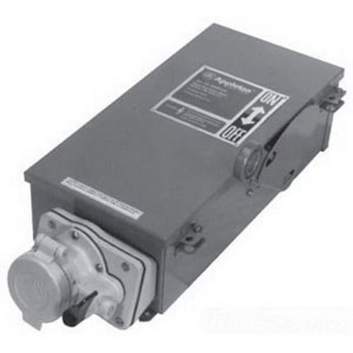 WSRD6352 3-Phase Fused Grounding Style 2 Interlocked Receptacle With Enclosed Disconnect Switch, 600 V AC/250 V DC, 60 A, 4 Poles, 3 Wires