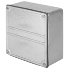 Unflanged Raintight Watertight Junction Box; Flat Gasketed Screw On Cover, Cast Iron, Hot Dipped Galvanized, 12x12x8