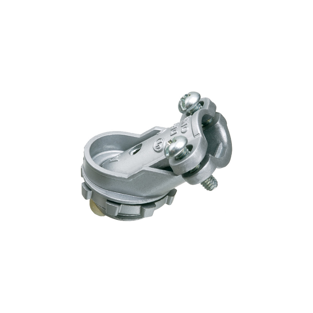 4501 Cable Connector, 3/8 in Trade, 1/2 in Knockout, 0.445 to 0.612 in Cable Openings, Die Cast Zinc
