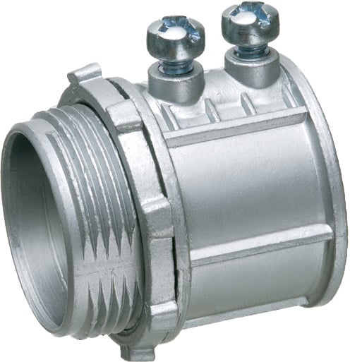805 Set Screw Connector, 2 in Trade, For Use With Aluminum/Steel EMT/IMC/Rigid Conduit, Die Cast Zinc