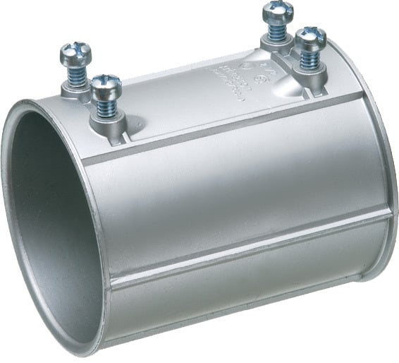 817 Concretetight Set Screw Coupling, 3 in, For Use With Steel/Aluminum EMT/IMC/Rigid Conduit, Die Cast Zinc