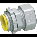 Zinc die-cast EMT compression connector. concrete tight and rain tight. Trade Size 1/2". Insulated Throat.