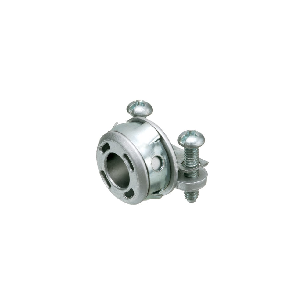 8400ST Snap-Tite 2-Screw Cable Connector With Spring Steel Clip, Round End Stop, 3/8 in Trade, 1/2 in Knockout, 0.225 to 0.612 in Cable Openings, Die Cast Zinc