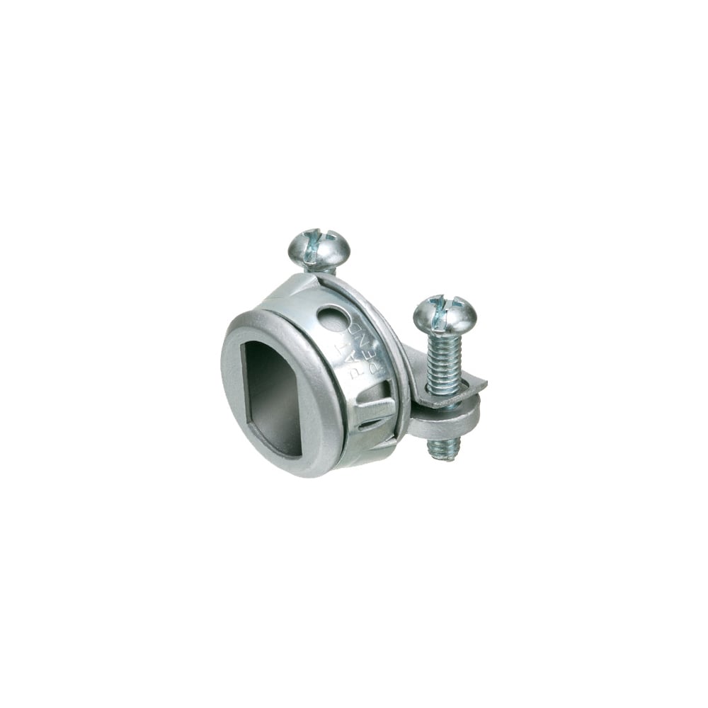 840ST Snap-Tite 2-Screw Straight Cable Connector With Spring Steel Clip, Round End Stop, 3/8 in Trade, 1/2 in Knockout, 0.225 to 0.612 in Cable Openings, Die Cast Zinc