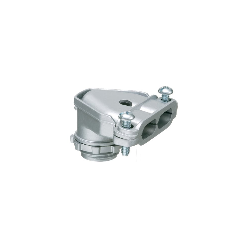 84690 Snap-Tite Duplex Cable Connector With Twin Screw Strap, 3/8 in Trade, 1/2 in Knockout, 0.512 to 0.612 in Cable Openings, Die Cast Zinc