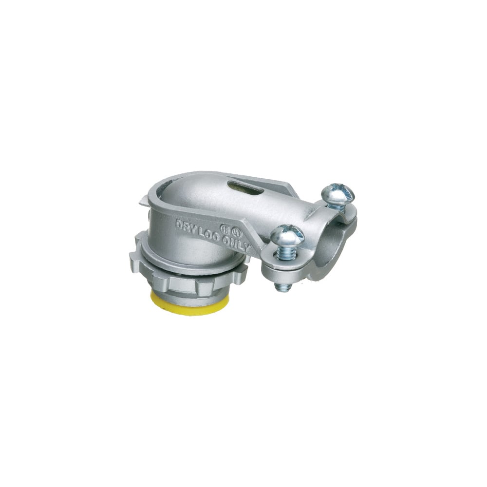 8510A 90 degree Flex AC MC Connector with Insulated Throat, 4 inch, Zinc die-cast