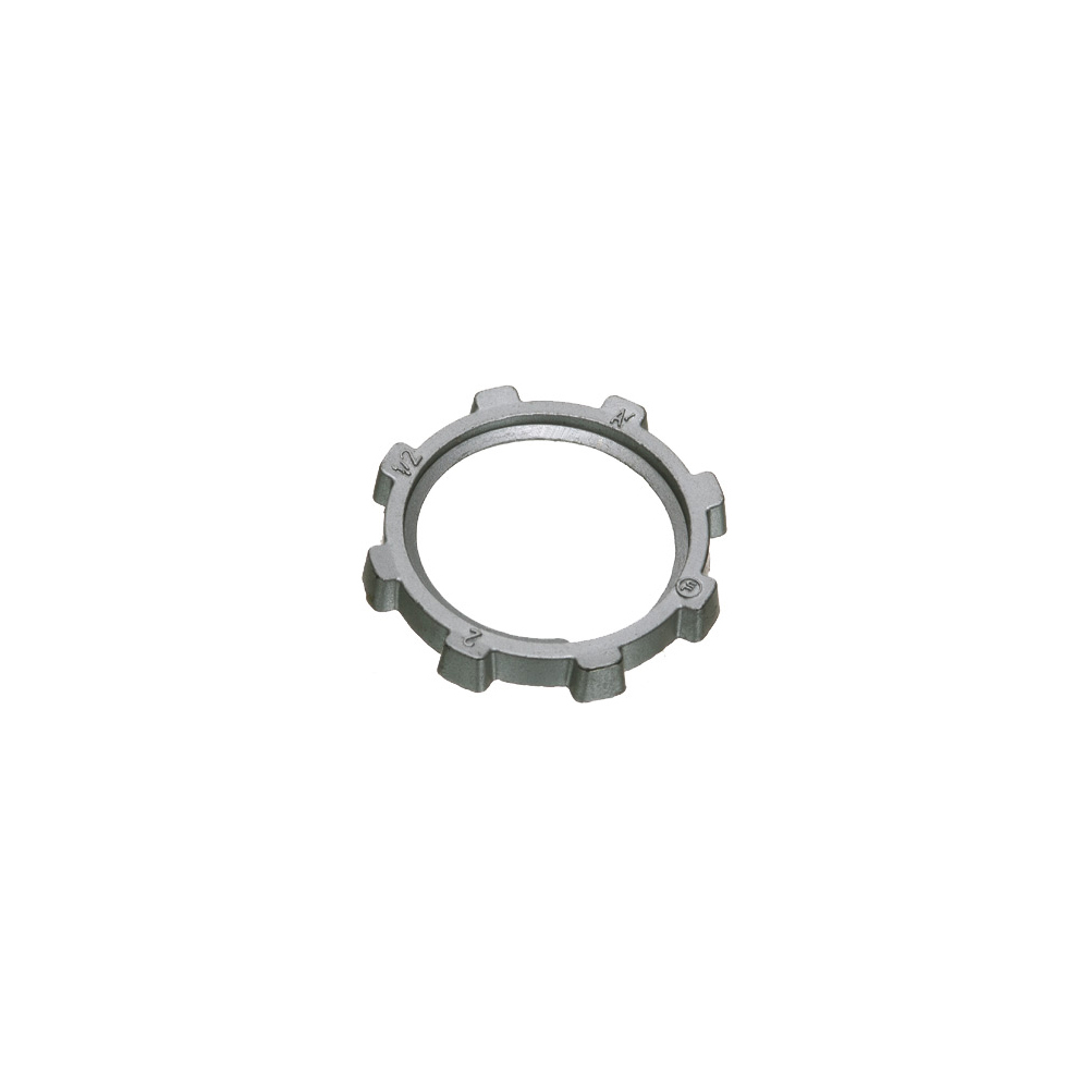 DLN7 Conduit Locknut With Cast Thread, 2-1/2 in, For Use With IMC/Rigid Conduit, Die Cast Zinc