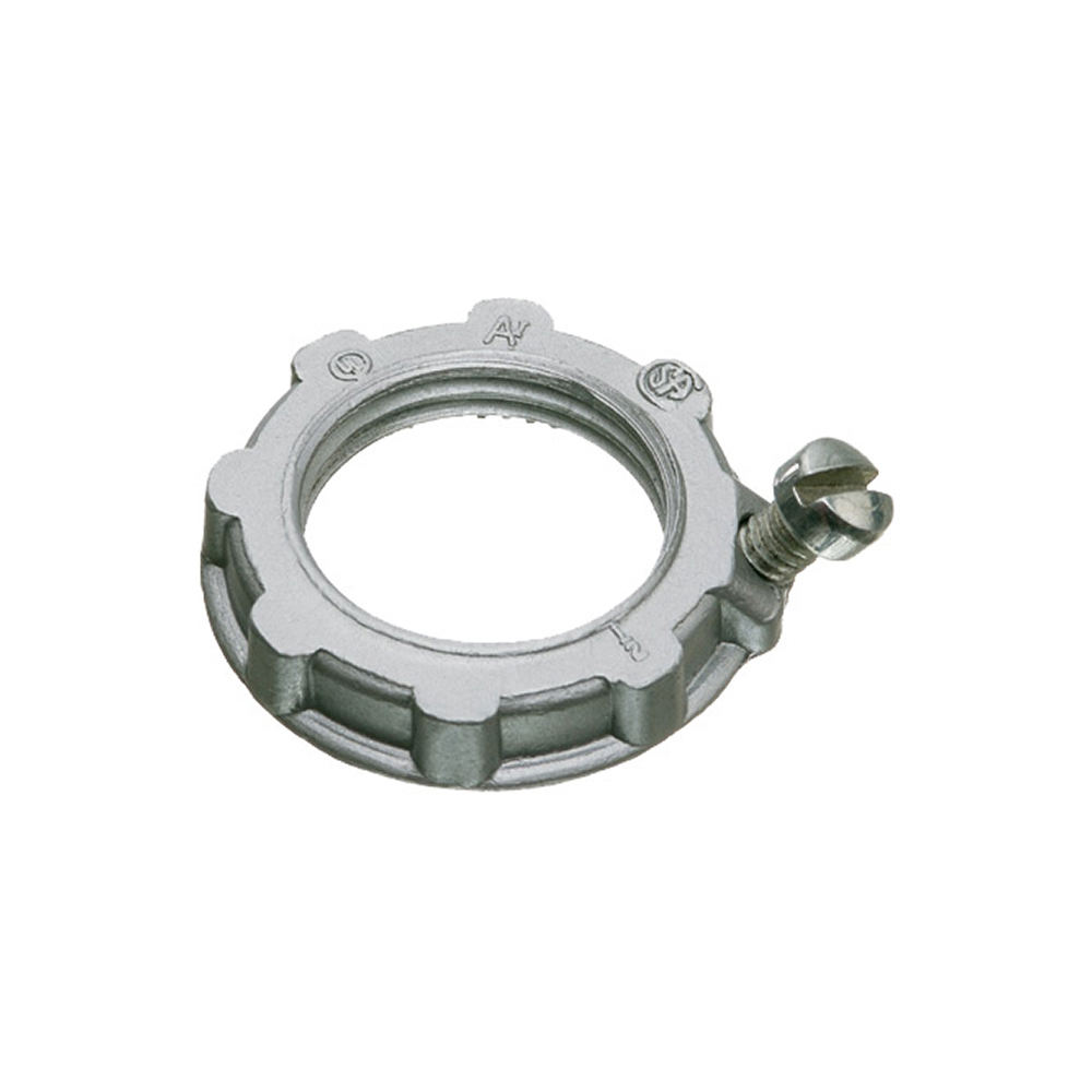 GL400 Grounding Locknut, 8 in, 5.395 in H x 5.395 in W, Die Cast Zinc