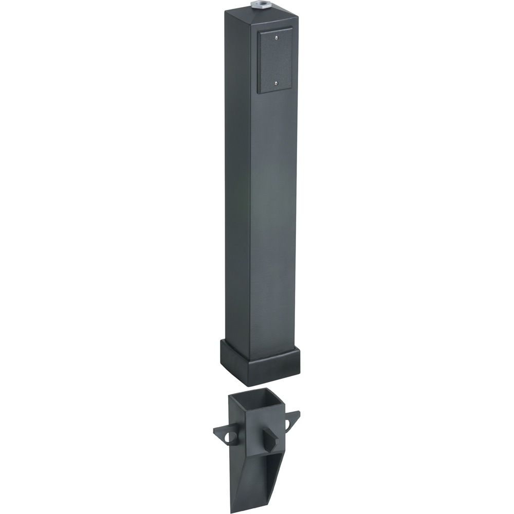 GP37B Gard-N-Post GP Series Fixture Support With GP37BGC Grounding Clip, 37 in L x 4 in W x 4 in H, In-Ground Mount, 2 Outlets, Plastic