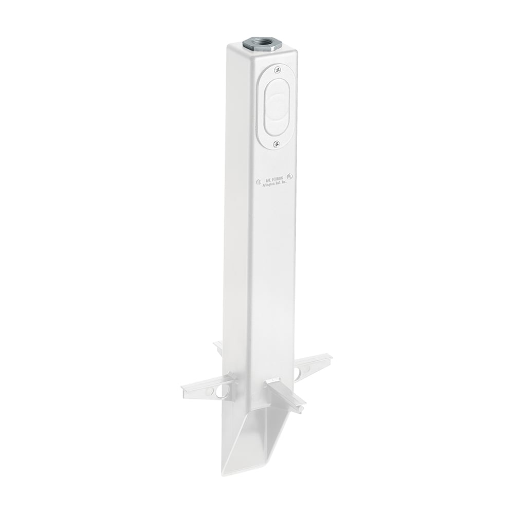 GPL19W Gard-N-Post Low Profile Fixture Support, 19-1/2 in L x 2-1/4 in W x 2-1/4 in H, Squared Shape, In-Ground Mount, Plastic