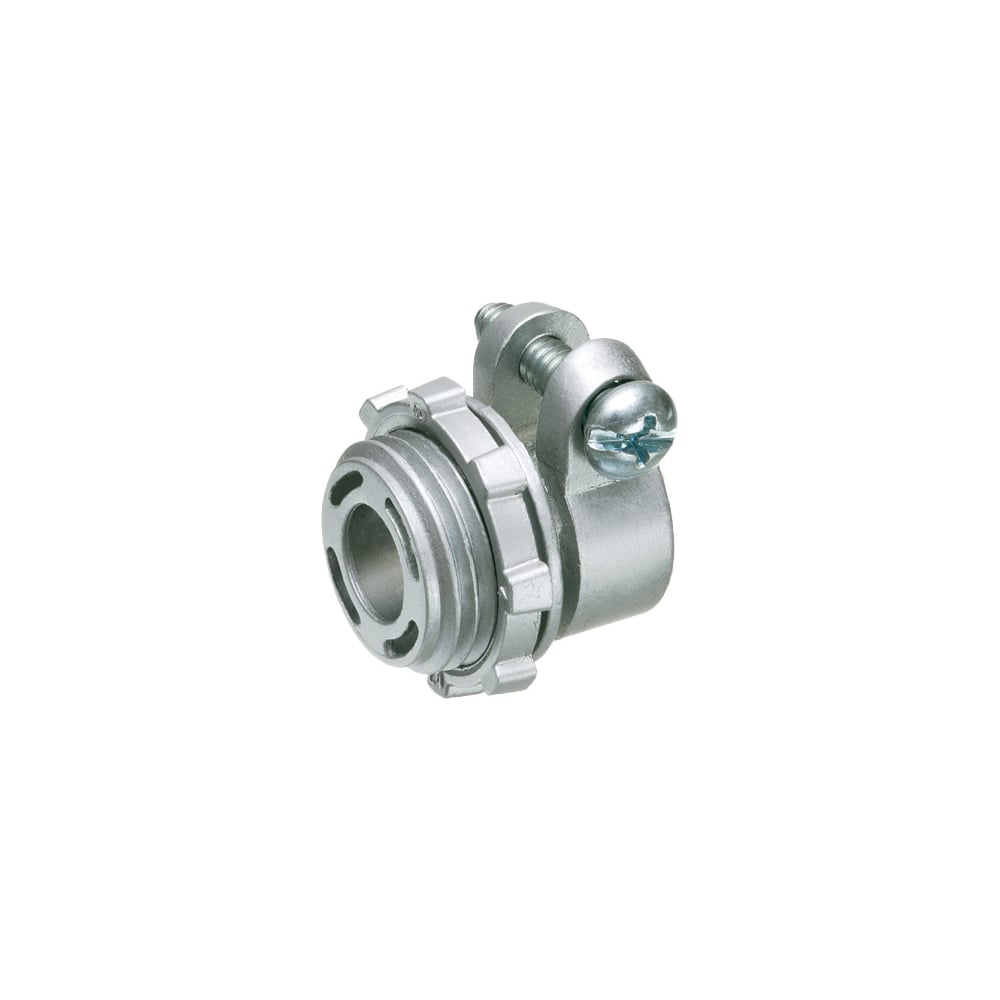 L42 Single Screw Cable Connector With 0.4 in Dia Round End Stop, 3/8 in Trade, 1/2 in Knockout, 0.53 to 0.62 in Cable Openings, Die Cast Zinc