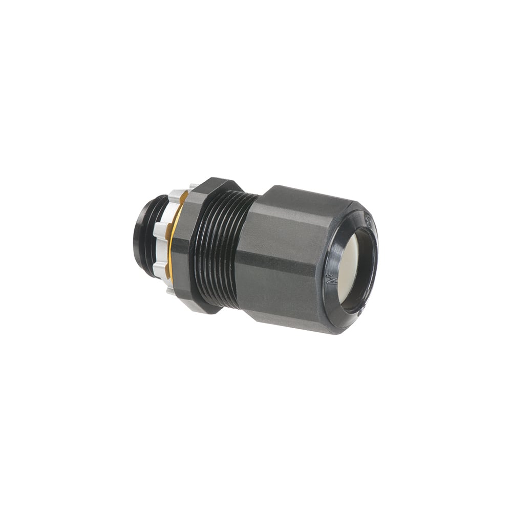 LPCG503BL Colorgrip Low Profile Oiltight Strain Relief Cord Connector, 1/2 in Trade, 0.1 to 0.3 in Cable Openings, Nylon/Polyethylene/Santoprene/Zinc
