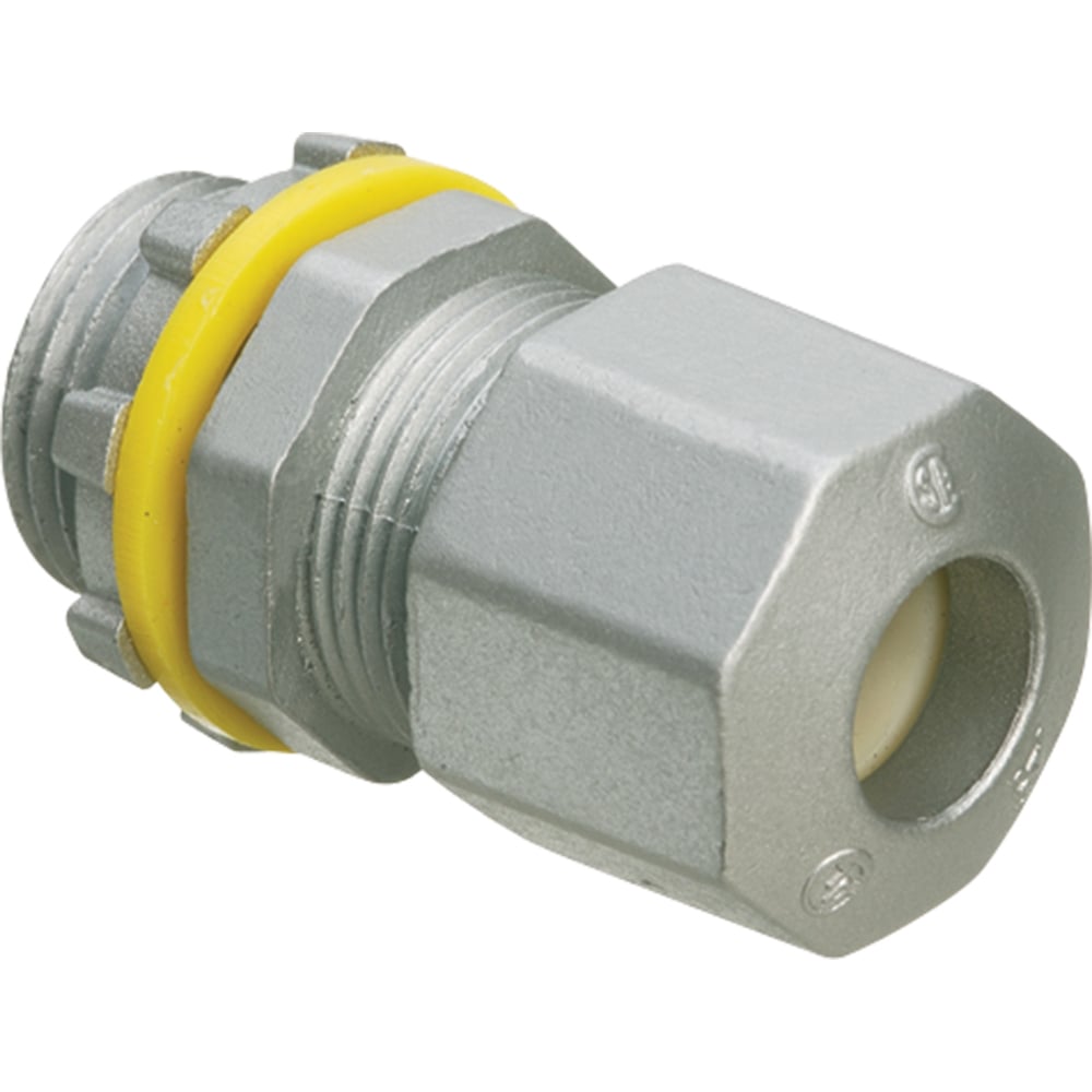 LPCG50Z Low Profile Liquidtight Oiltight Strain Relief Cord Connector, 1/2 in Trade, 0.2 to 0.472 in Cable Openings, Nylon/Polyethylene/Santoprene/Zinc