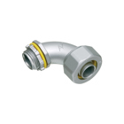 Straight, zinc die-cast connector for use with metallic or non metallic liquid tight conduit type B only. 1" Trade Size. 90 degrees.