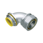 Straight, zinc die-cast connector for use with metallic or non metallic liquid tight conduit type B only. 2" Trade Size. 90 degrees. With Insulated throat.