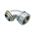 Straight, zinc die-cast connector for use with metallic or non metallic liquid tight conduit type B only. 3-1/2" Trade Size. 90 degrees.