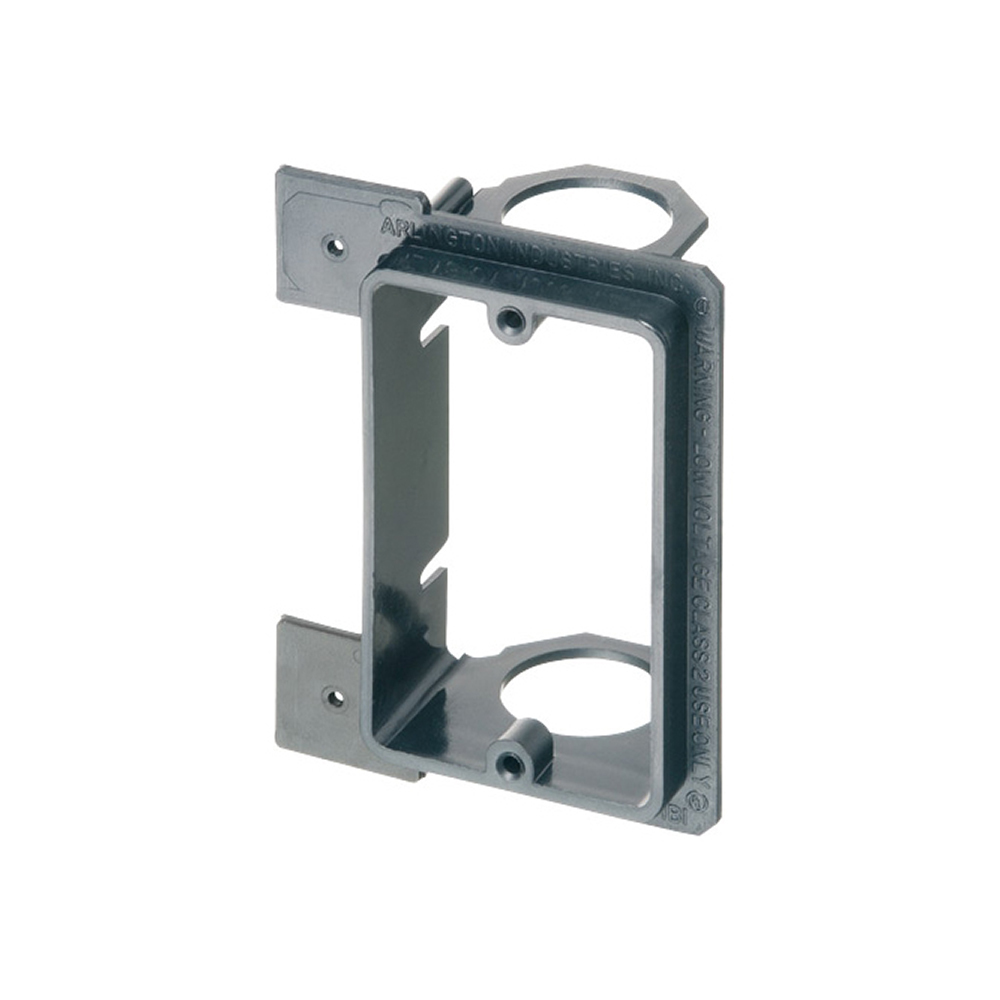 LVMB1 Low Voltage Mounting Bracket, 1 Gangs, Plastic, Surface Mount, For Use With 1/2, 5/8 in Drywall, 4.158 in L x 3.147 in W x 1.9 in D x 1.9 in H