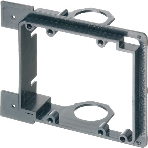 LVMB2 LV Series 2-Gang Low Voltage Mounting Bracket, For Use With Cable Management System, Fastened Mount, Plastic