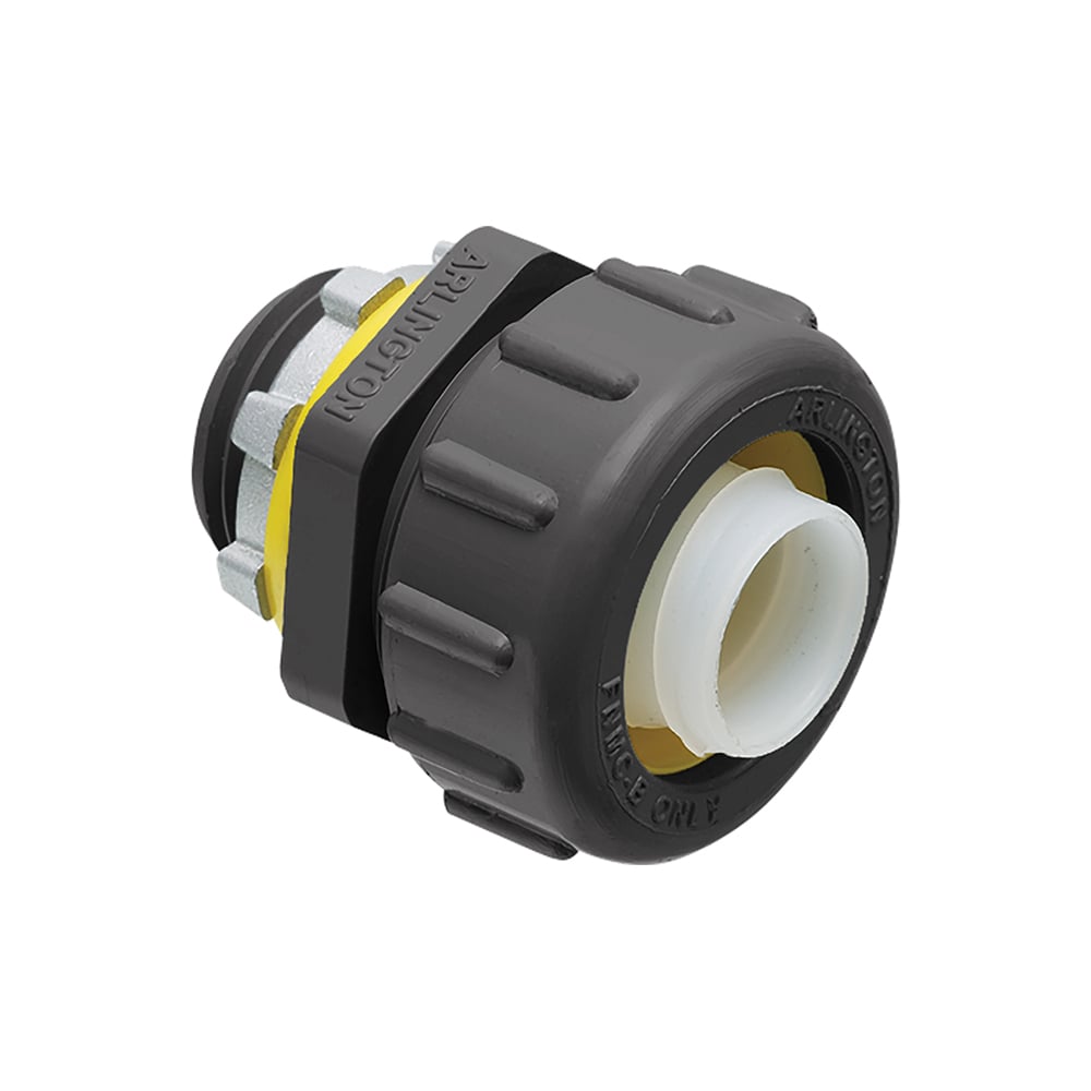 NMLT100BL Straight Liquid Tight Conduit Connector, 1 in Trade, Plastic