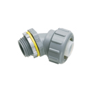 Non Metallic 45 degree connector for use with non metallic liquid tight conduit type B only. 3/8" Trade Size.