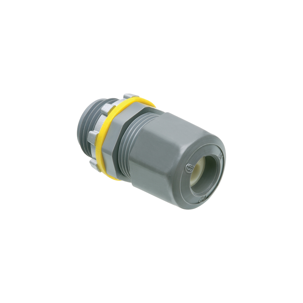 NMUF75 Compression UF Connector, 3/4 in Trade, 14/3 to 10/2 AWG Cable Openings, Plastic
