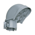 PVC Entrance cap for rigid, IMC, EMT, Rigid PVC. Trade Size 2". Mast Size 2". Wire Holes two at .750 and one at .562.