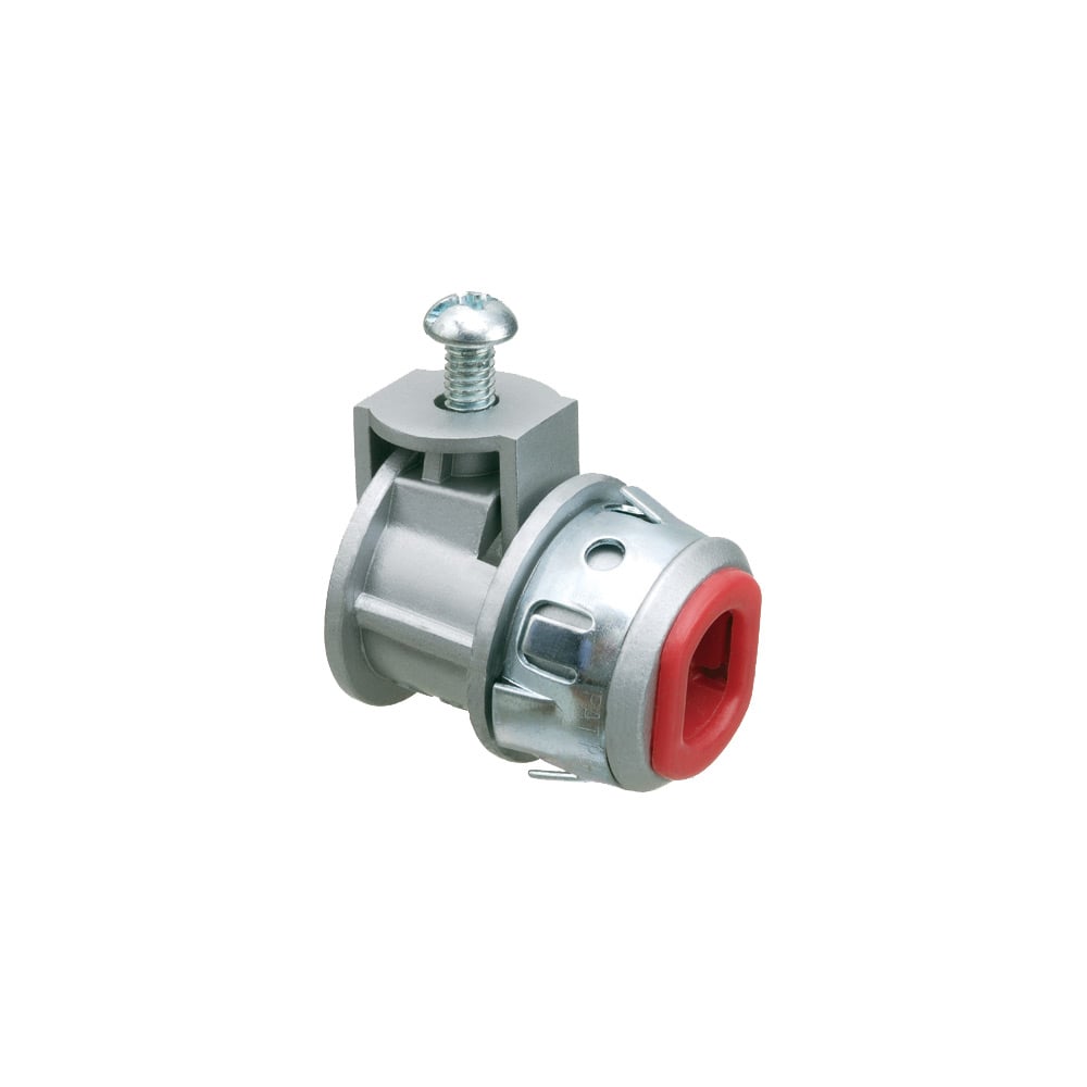 SG380AST Saddlegrip Straight Cable Connector With Insulated Throat, 3/8 in Trade, 1/2 in Knockout, 0.405 to 0.612 in Cable Openings, Die Cast Zinc