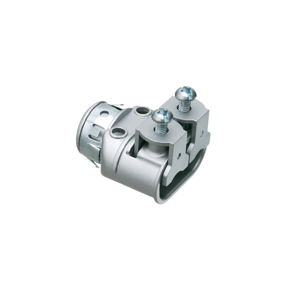 SG3838ST Saddlegrip Snap-Tite Duplex Straight Cable Connector With Insulated Throat, 3/8 in Trade, 1/2 in Knockout, 0.445 to 0.612 in Cable Openings, Die Cast Zinc