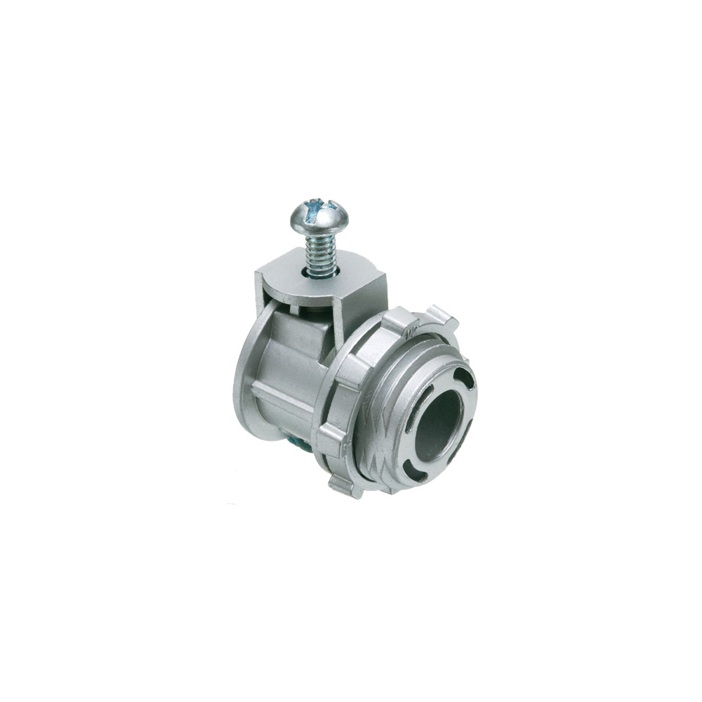 SG50 Saddlegrip Straight Cable Connector With 0.62 in End Stop, 1/2 in Trade, 1/2 in Knockout, 0.71 to 0.91 in Cable Openings, Die Cast Zinc