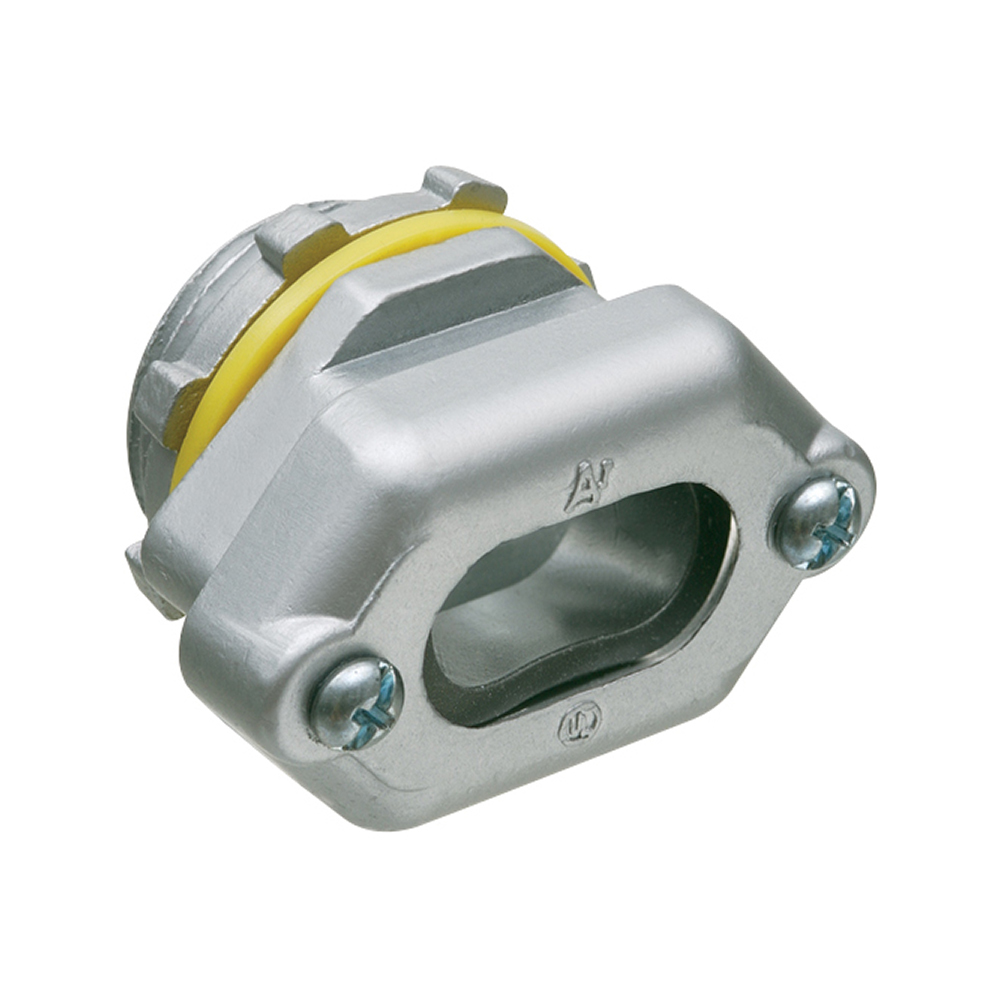 WC1001 Gland Twin Screw Service Entrance Cable Connector, 1 in Knockout, 0.63 x 1 in Conductor, Die Cast Zinc