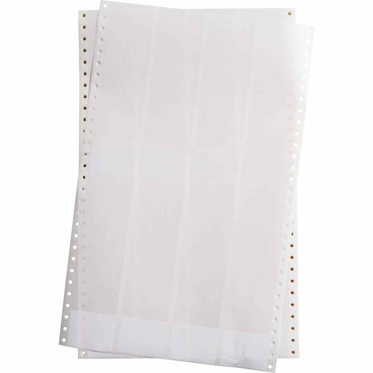 DAT-14-292-1 Rectangle Printer Label, 7.437 in L x 2 in W, Clear/White, B-292 Vinyl