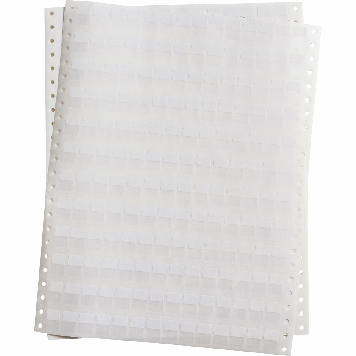DAT-30-292-1 Blank Rectangle Self-Laminating Printer Label, 3/8 in L x 1/2 in W, Clear/White, B-292 Vinyl