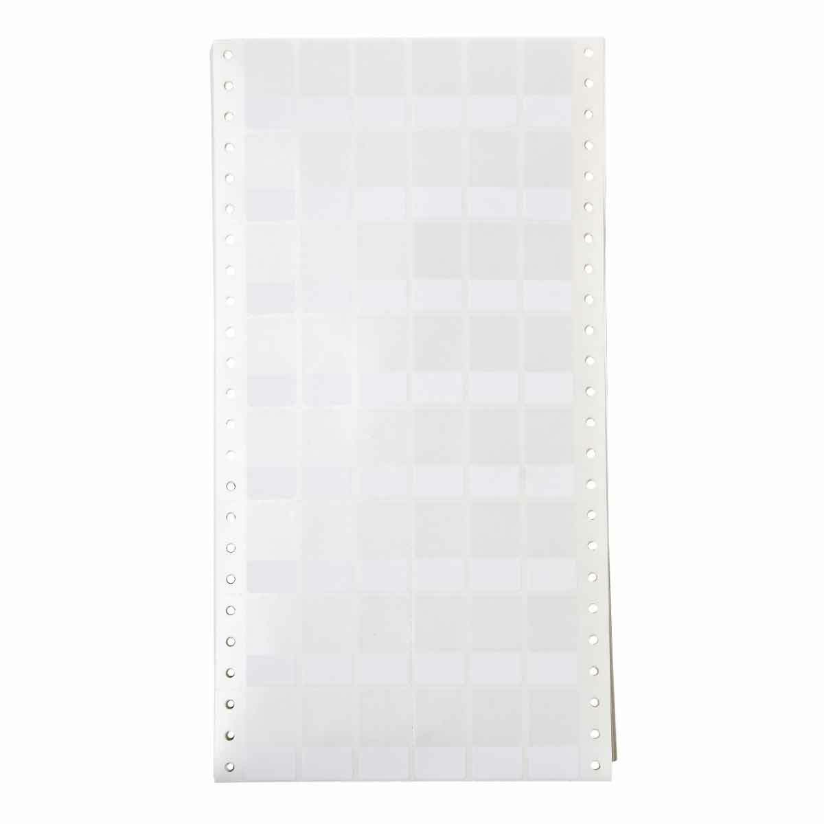 DAT-7-292-10 Rectangle Printer Label, 1.437 in L x 0.8 in W, Clear/White, B-292 Vinyl