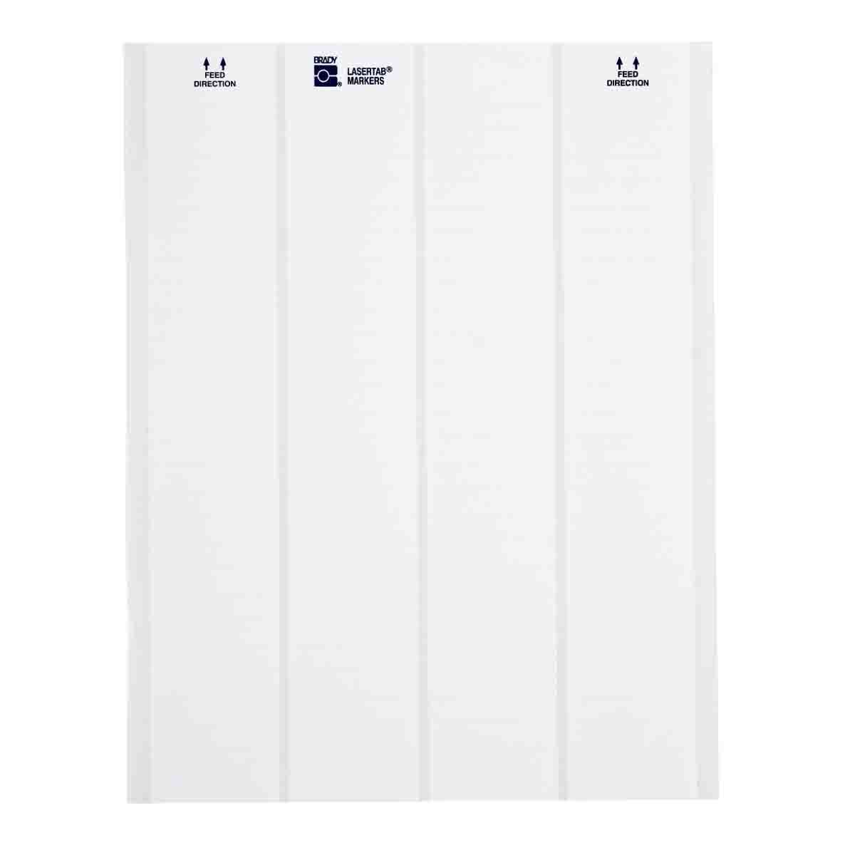 LAT-18-361-2.5 LaserTab Rectangular Self-Laminating Printer Label, 1.33 in L x 1 in W, Clear/White, B-361B Polyester