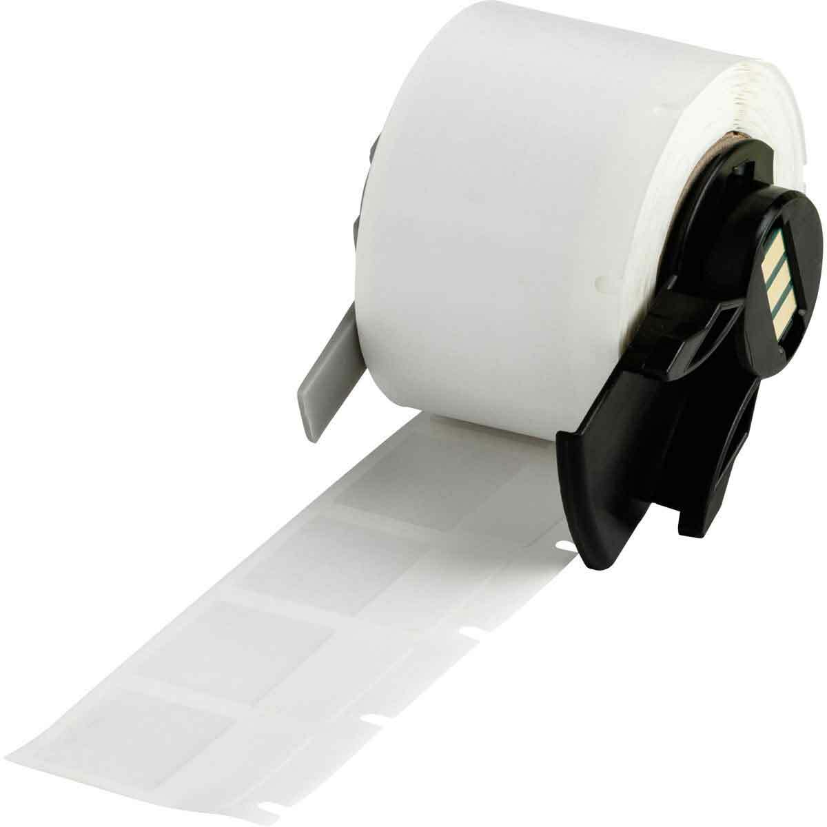 PTL-18-427 BMP71 TLS 2200 Colored Rectangular Self-Laminating Write-On Thermal Transfer Label, 1 in L x 3/4 in W, Colored Write-On Area Legend, Clear/White, B-427 Vinyl