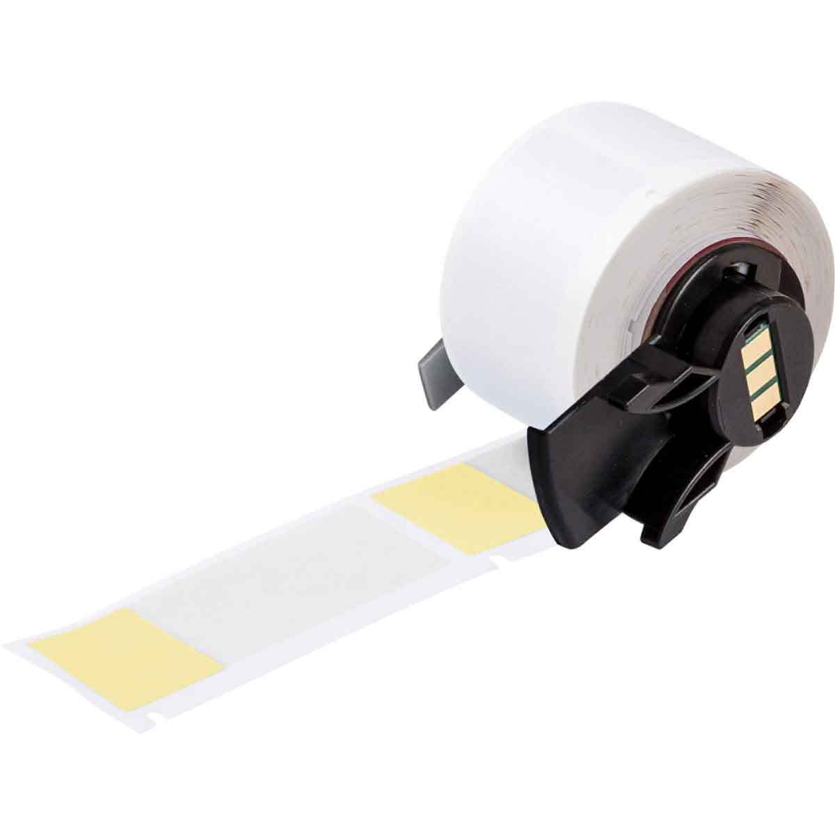 PTL-21-427-YL BMP71 TLS 2200 Colored Rectangular Self-Laminating Write-On Thermal Transfer Label, 2-1/2 in L x 1 in W, Colored Write-On Area Legend, Yellow/Translucent, B-427 Vinyl