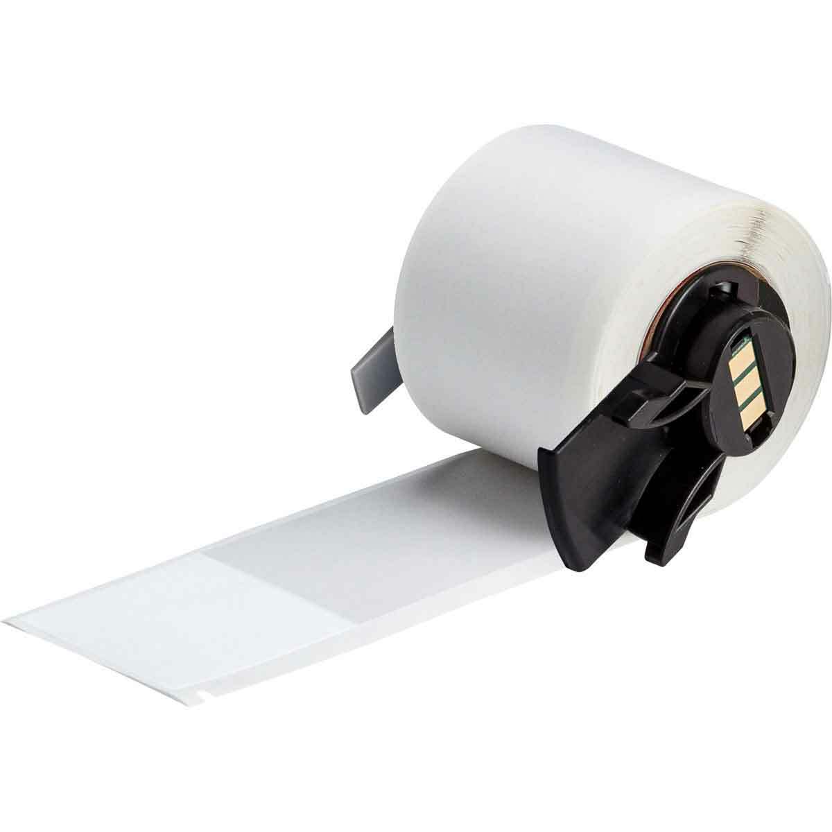 PTL-34-427 BMP71 TLS 2200 Colored Rectangular Self-Laminating Write-On Thermal Transfer Label, 6 in L x 1-1/2 in W, Colored Write-On Area Legend, Clear/White, B-427 Vinyl