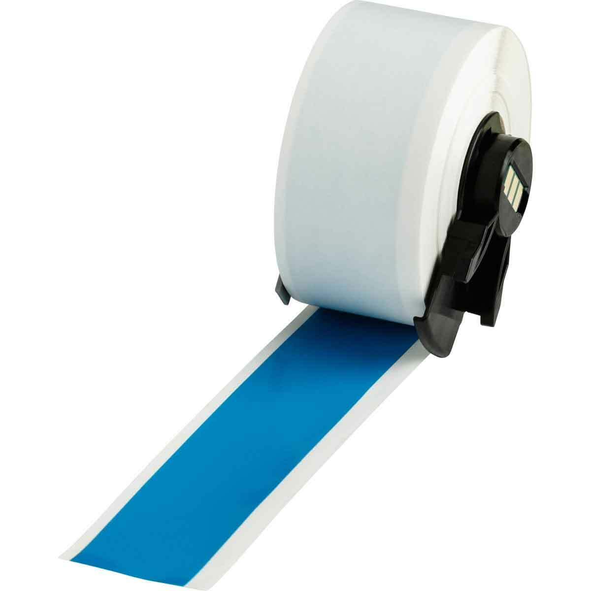 PTL-42-439-BL WorkHorse BMP71 TLS 2200 Blank Heavy Duty Thermal Transfer Label, 50 ft L x 1 in W, Blank Legend, Blue, B-439 Vinyl